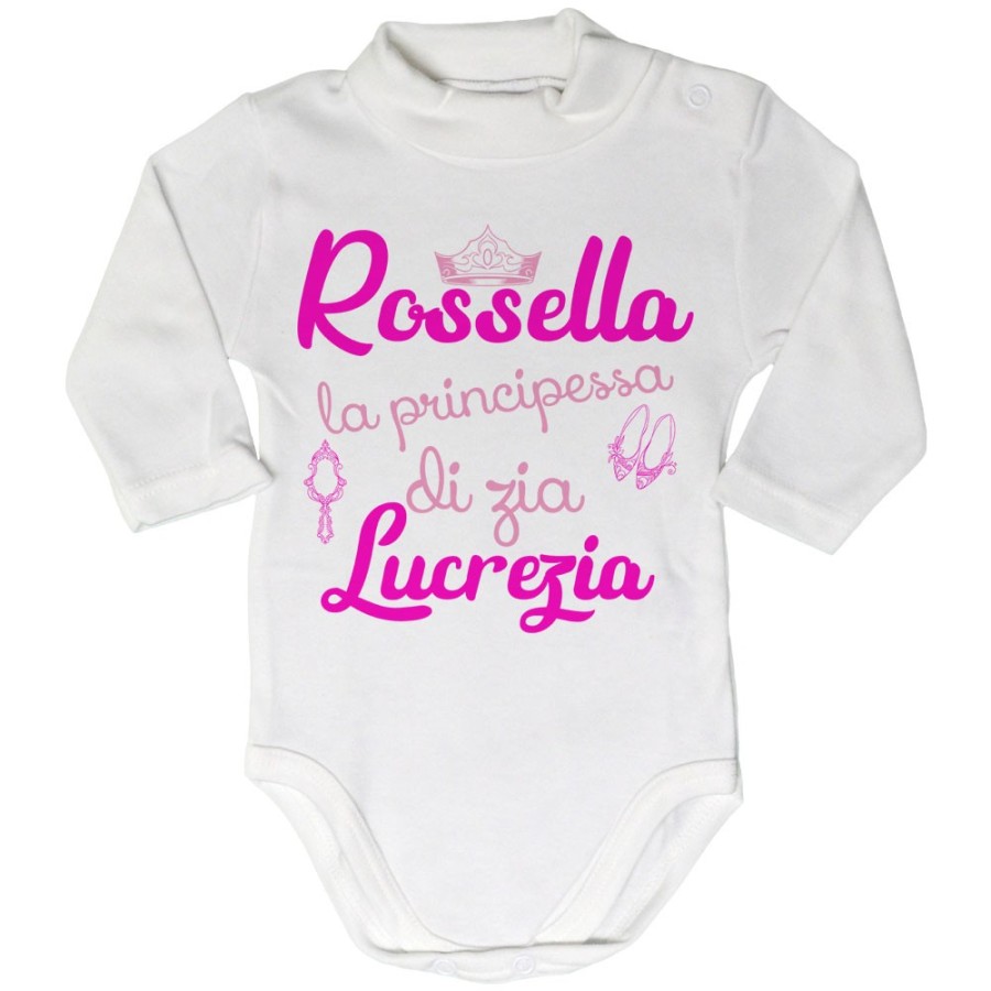 Body lupetto neonata personalizzato  nome sono la principessa di zia di zio Per gli zii