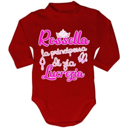 Body lupetto neonata personalizzato  nome sono la principessa di zia di zio Per gli zii