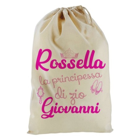 Sacchetto nascita bimba personalizzato  nome sono la...