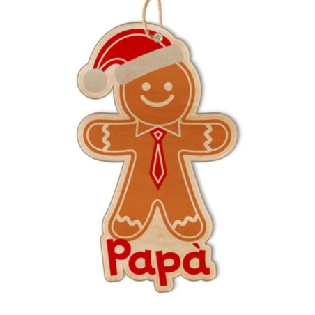 Addobbo natalizio personalizzato con nome omino di pan di...