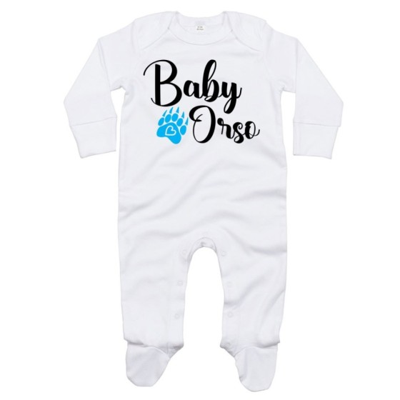 Tutina neonato baby orso baby orsa con impronta Per la famiglia