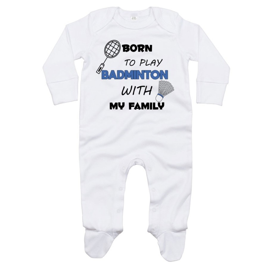 Tutina neonato born to play badminton with my family Per la famiglia