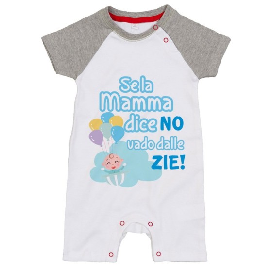 Pagliaccetto neonato personalizzabile  nome se la mamma dice di no vado dallo zio dagli zii Per gli zii