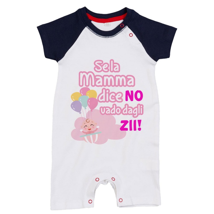 Pagliaccetto neonato personalizzabile  nome se la mamma dice di no vado dallo zio dagli zii Per gli zii