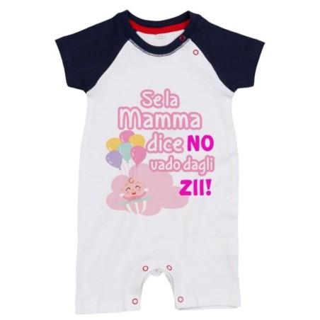 Pagliaccetto neonato personalizzabile  nome se la mamma dice di no vado dallo zio dagli zii Per gli zii