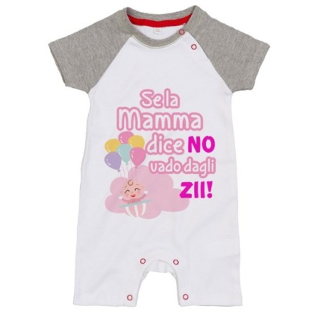 Pagliaccetto neonato personalizzabile  nome se la mamma dice di no vado dallo zio dagli zii Per gli zii