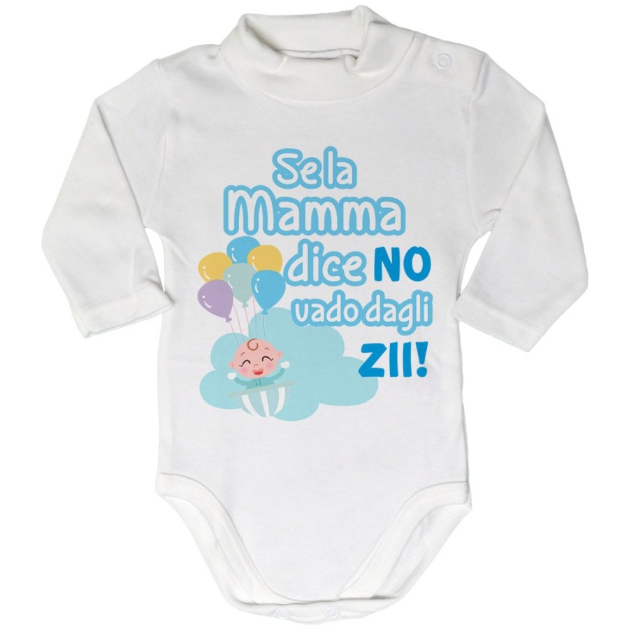 Body lupetto neonato personalizzabile  nome se la mamma dice di no vado dallo zio dagli zii Per gli zii
