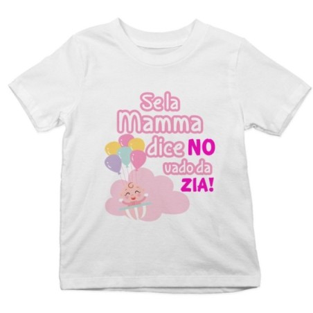 T-shirt bambino personalizzabile  nome se la mamma dice di no vado dallo zio dagli zii Per gli zii