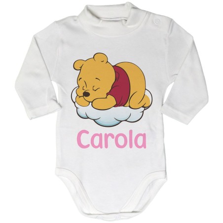 Body lupetto neonato personalizzato con nome sleeping winnie Cartoon