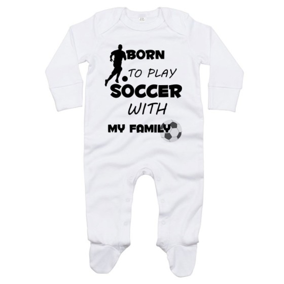 Tutina neonato born to play soccer with my family Per la famiglia