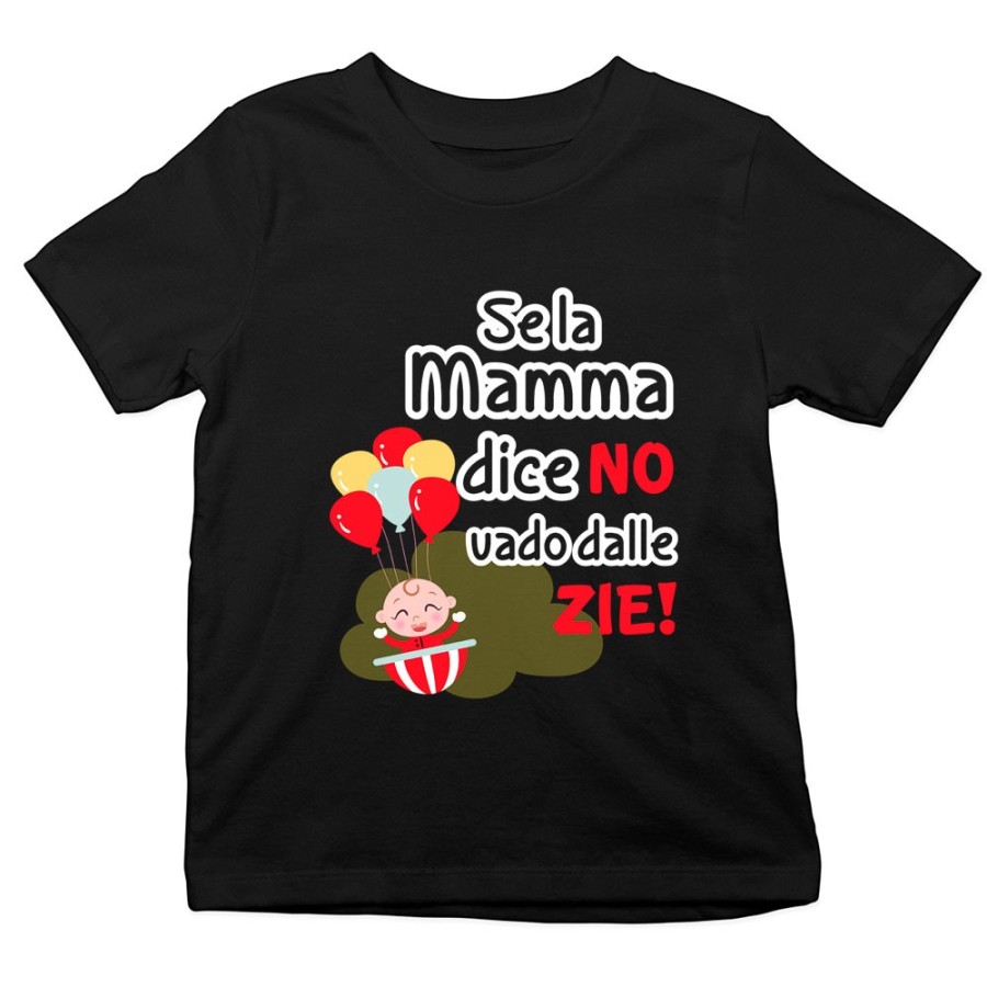 T-shirt bambino personalizzabile  nome se la mamma dice di no vado dallo zio dagli zii Per gli zii