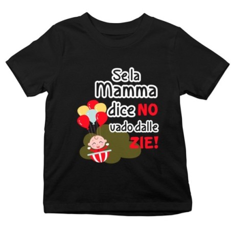T-shirt bambino personalizzabile  nome se la mamma dice di no vado dallo zio dagli zii Per gli zii