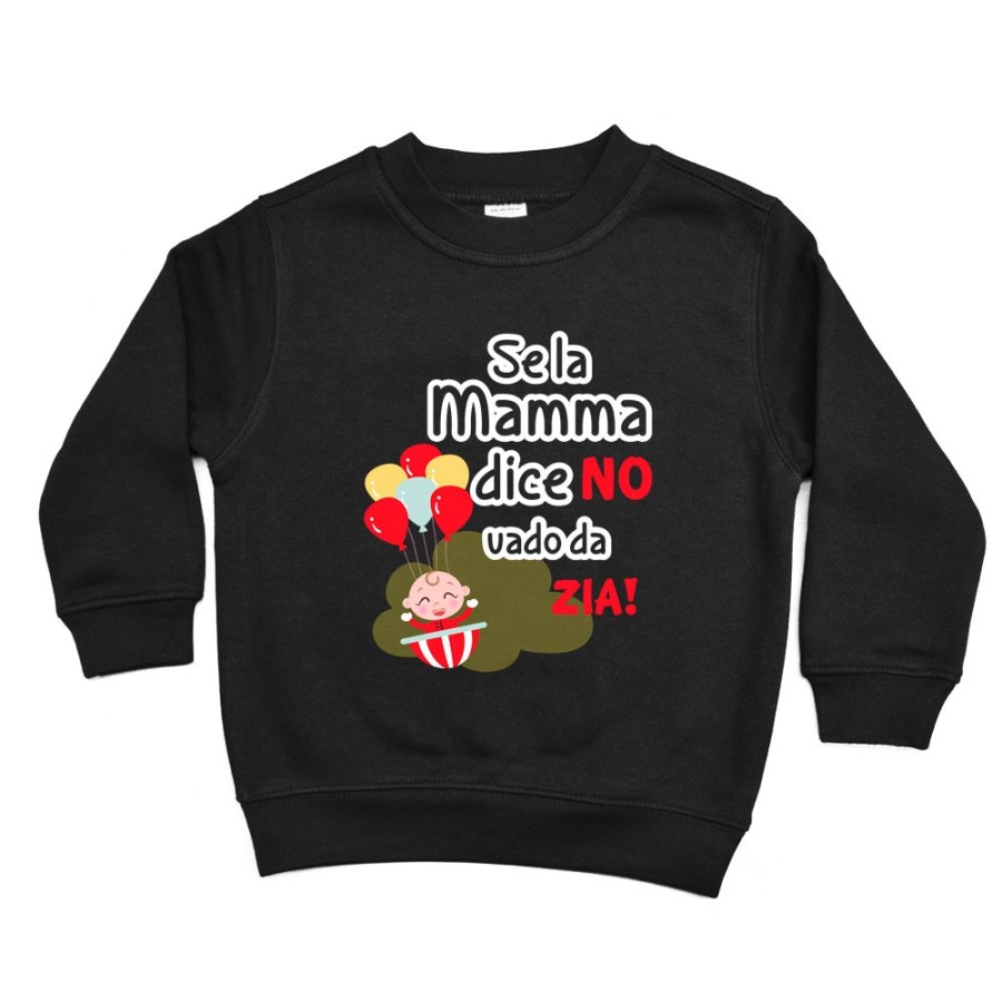 Felpa bambino personalizzabile  nome se la mamma dice di no vado dallo zio dagli zii Per gli zii