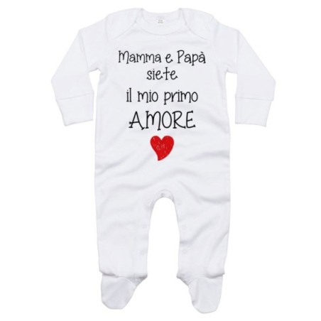 Tutina neonato mamma e papà siete il mio primo amore
