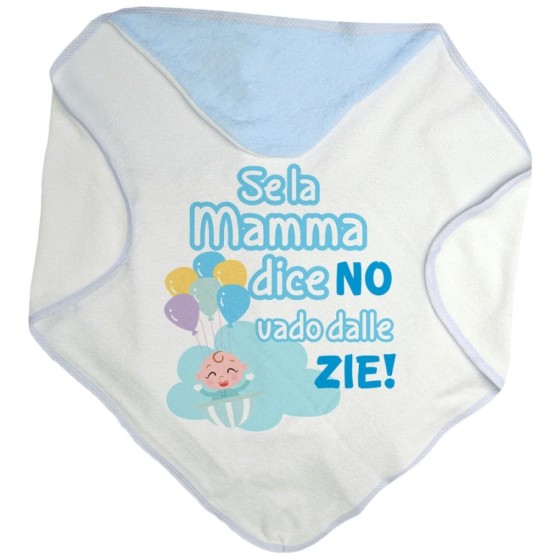 Accappatoio neonato personalizzabile  nome se la mamma dice di no vado dallo zio dagli zii Per gli zii