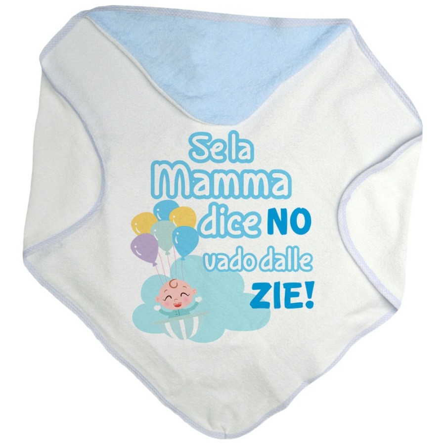 Accappatoio neonato personalizzabile  nome se la mamma dice di no vado dallo zio dagli zii Per gli zii