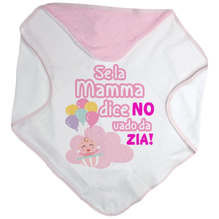 Accappatoio neonato personalizzabile  nome se la mamma dice di no vado dallo zio dagli zii Per gli zii