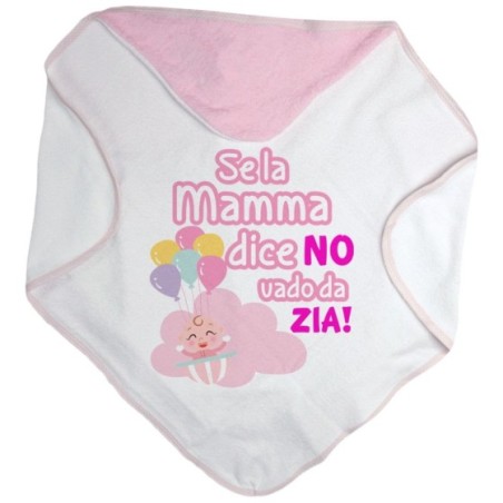 Accappatoio neonato personalizzabile  nome se la mamma dice di no vado dallo zio dagli zii Per gli zii
