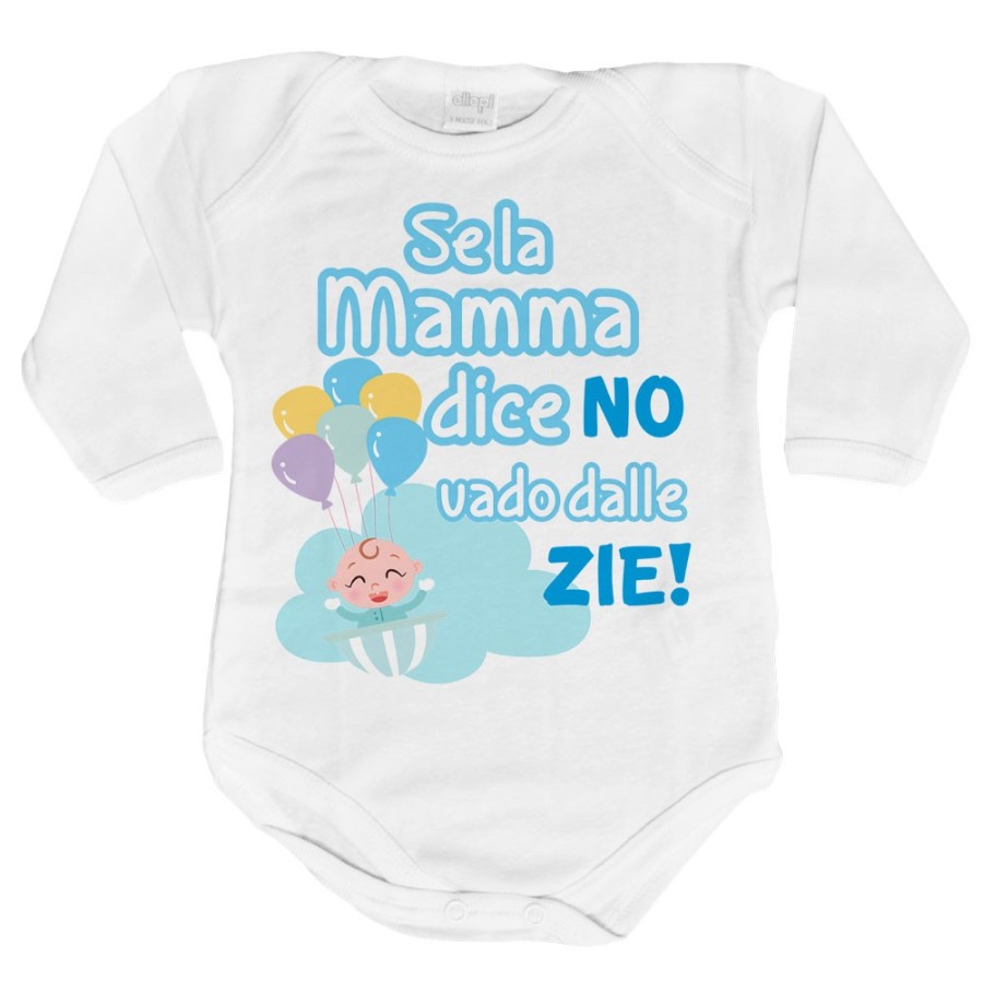 Body neonato personalizzabile  nome se la mamma dice di no vado dallo zio dagli zii Per gli zii
