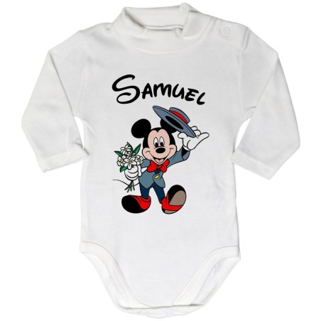 Body lupetto neonato personalizzato con nome topolino...