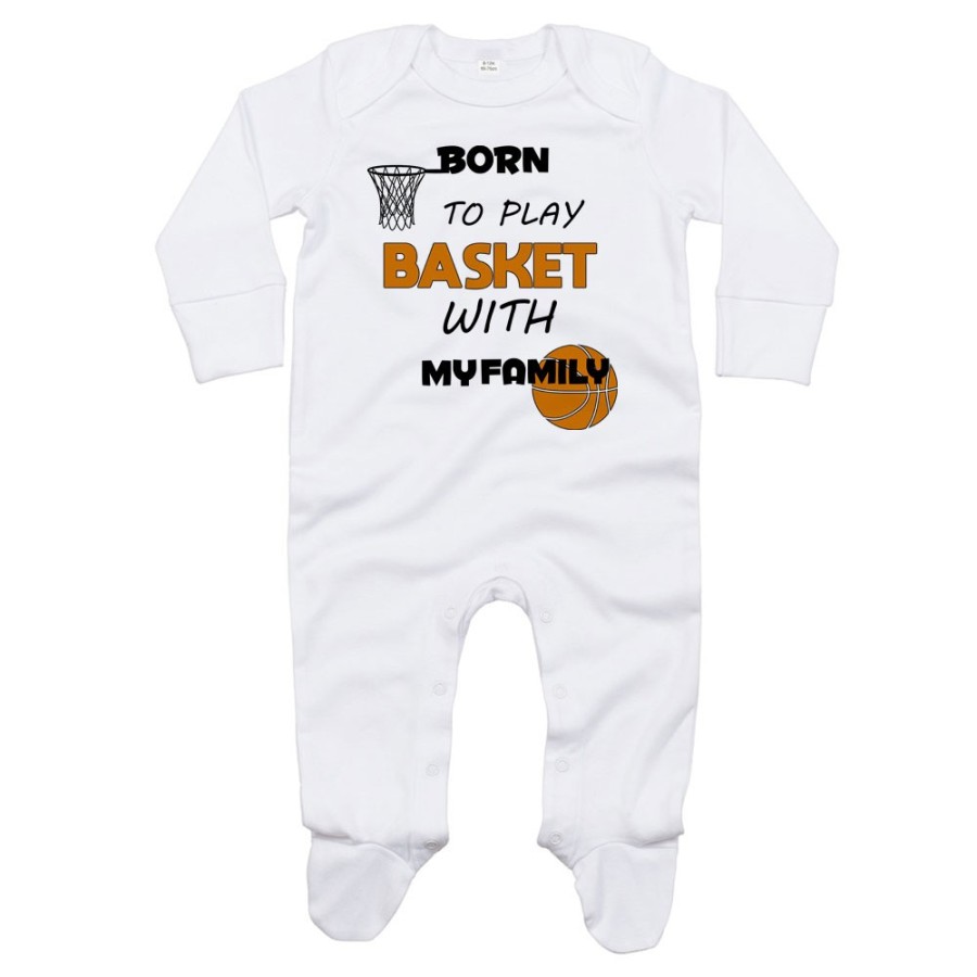 Tutina neonato born to play basket with my family Per la famiglia