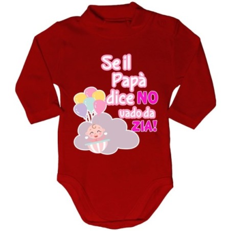Body lupetto neonato personalizzabile  nome se il papà dice di no vado dallo zio dagli zii Per gli zii