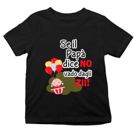T-shirt bambino personalizzabile  nome se il papà dice di...