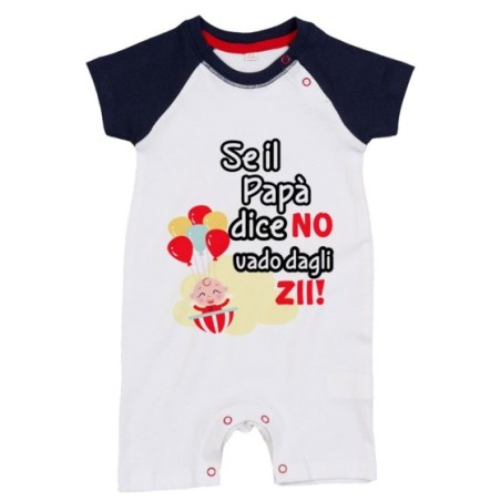 Pagliaccetto neonato personalizzabile  nome se il papà...