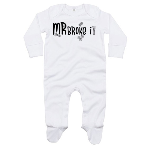 Tutina neonato mr mrs broke it Per la famiglia