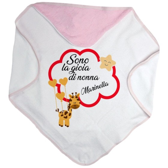 Accappatoio neonato personalizzato con nome sono la gioia di nonno dei nonni Per i nonni