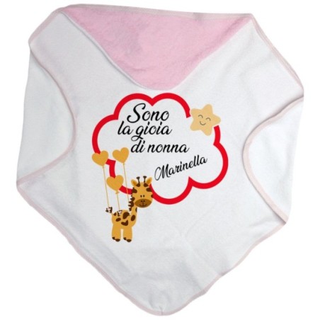 Accappatoio neonato personalizzato con nome sono la gioia di nonno dei nonni Per i nonni