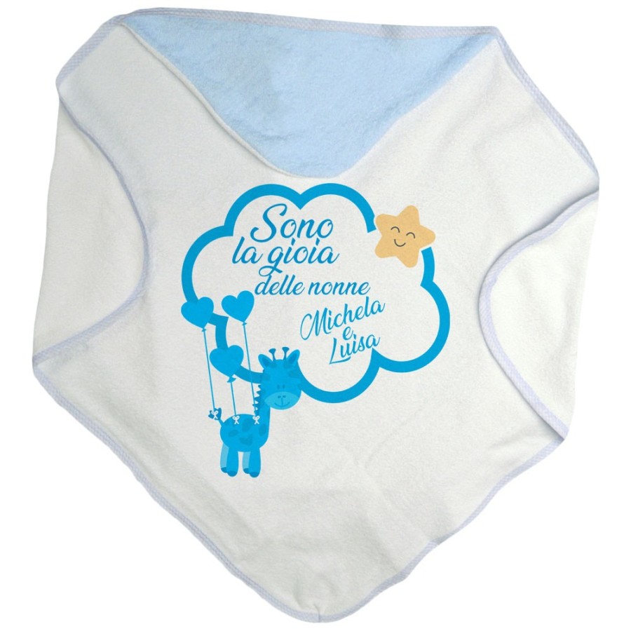 Accappatoio neonato personalizzato con nome sono la gioia di nonno dei nonni Per i nonni