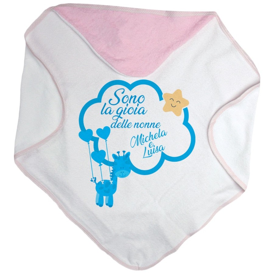 Accappatoio neonato personalizzato con nome sono la gioia di nonno dei nonni Per i nonni