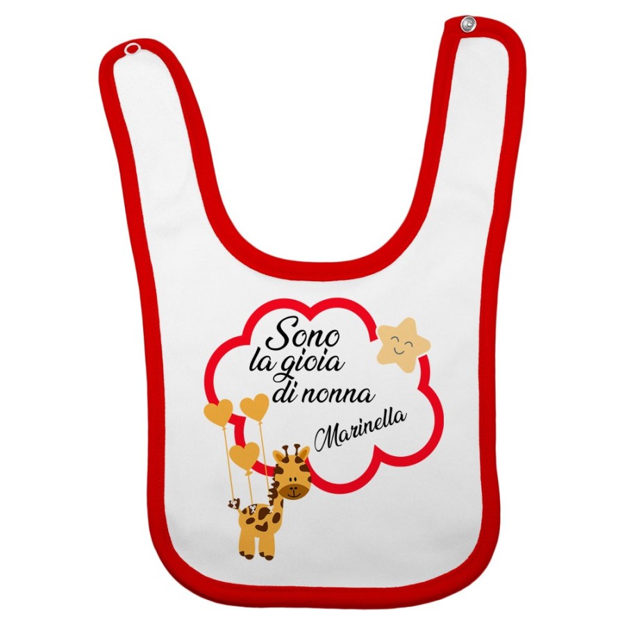 Bavaglino neonato personalizzato con nome sono la gioia di nonno dei nonni Per i nonni