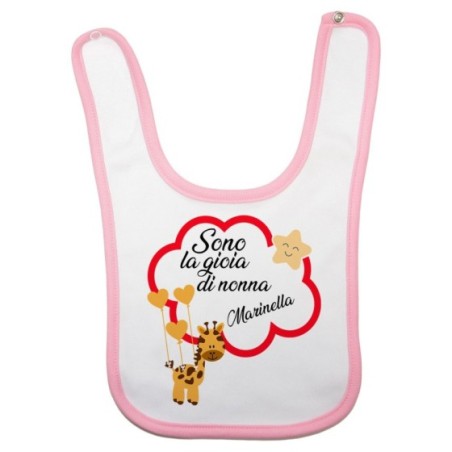 Bavaglino neonato personalizzato con nome sono la gioia di nonno dei nonni Per i nonni