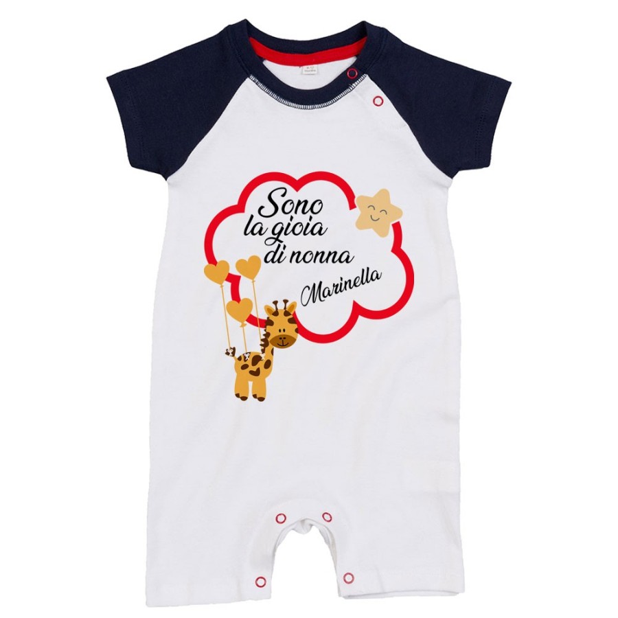 Pagliaccetto neonato personalizzato con nome sono la gioia di nonno dei nonni Per i nonni