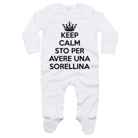 Tutina neonato keep calm sto per avere un fratellino una...