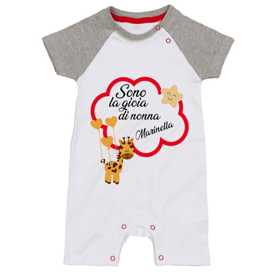 Pagliaccetto neonato personalizzato con nome sono la gioia di nonno dei nonni Per i nonni