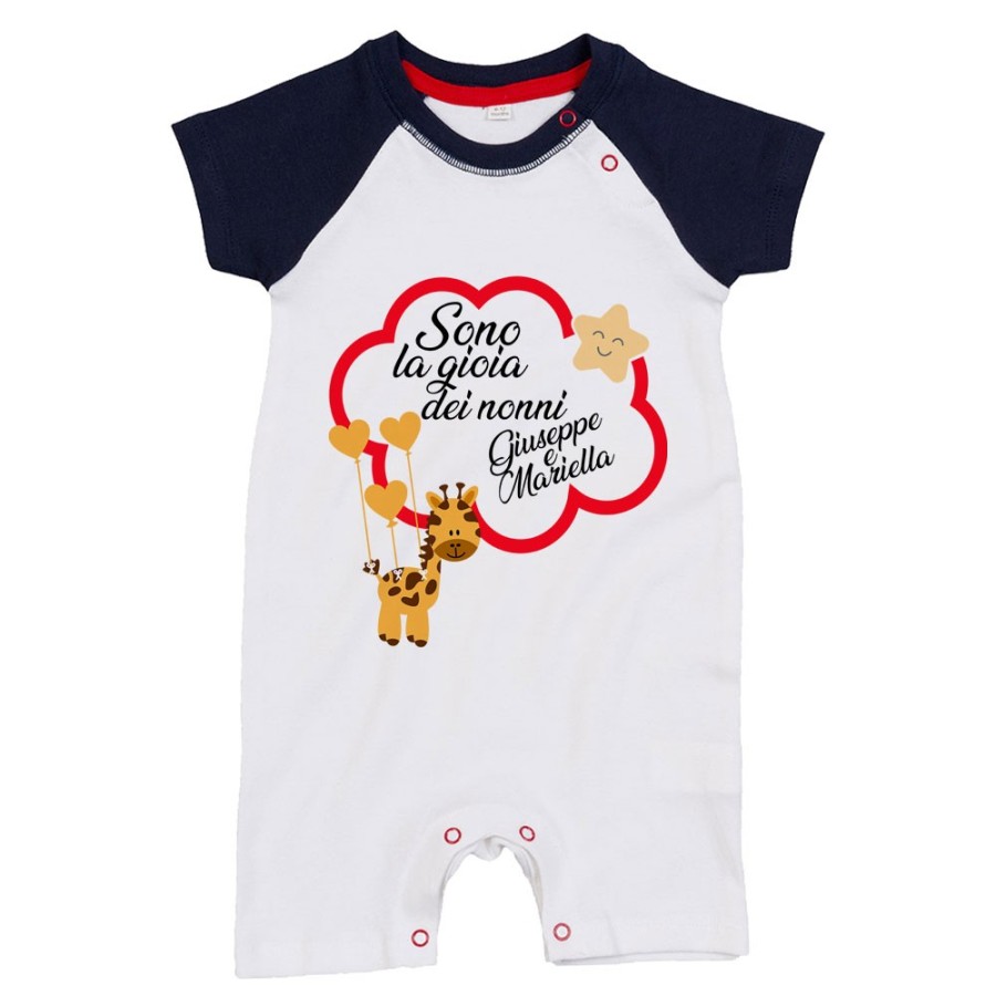 Pagliaccetto neonato personalizzato con nome sono la gioia di nonno dei nonni Per i nonni