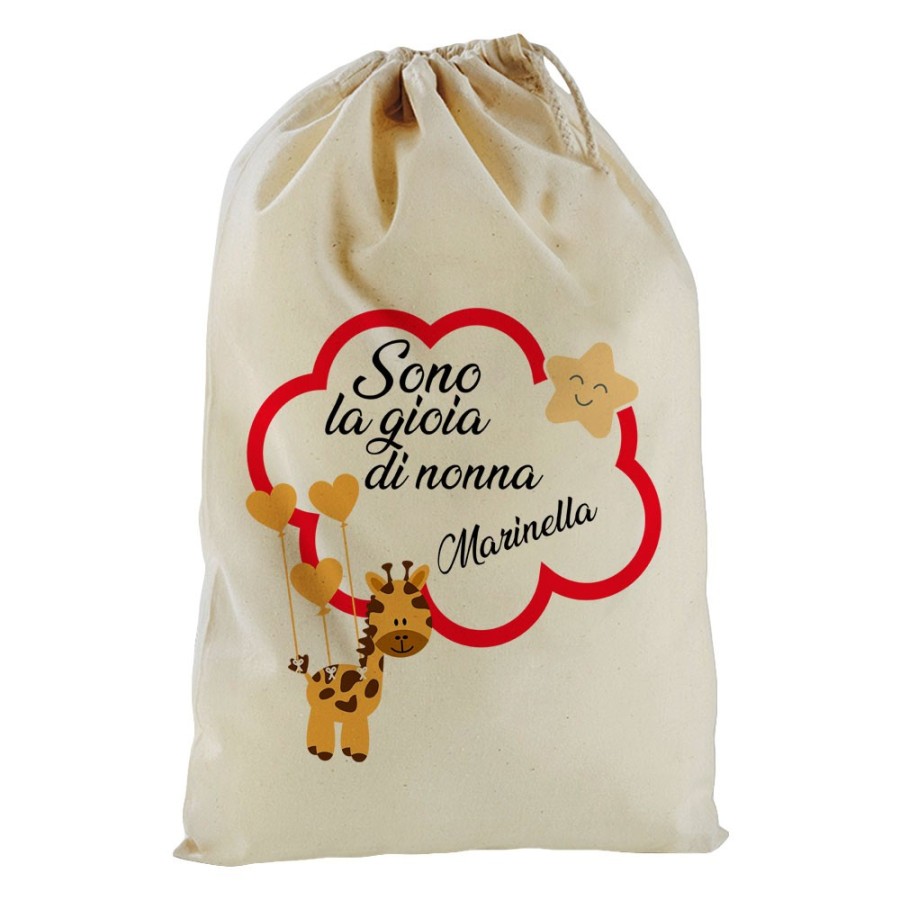Sacchetto nascita bimbo personalizzato con nome sono la gioia di nonno dei nonni Per i nonni