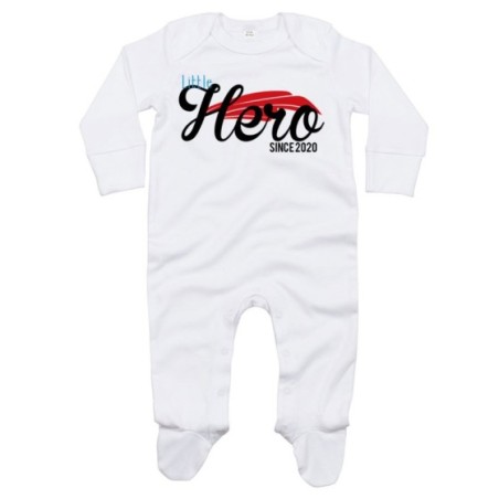 Tutina neonato personalizzata con anno little hero since