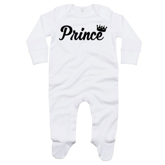 Tutina neonato personalizzabile con nome prince princess con corona Per la famiglia
