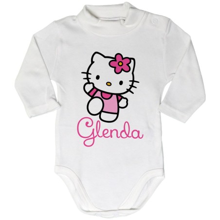 Body lupetto neonata personalizzato con nome hello kitty