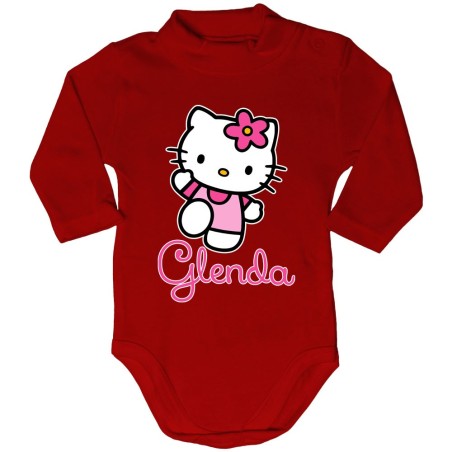 Body lupetto neonata personalizzato con nome hello kitty Cartoon