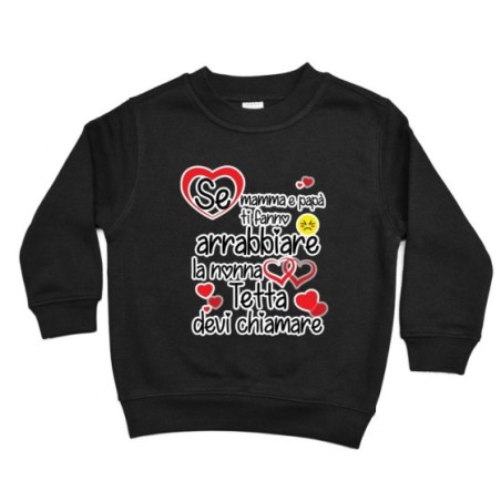 Felpa bambino personalizzata con nome se mamma e papà ti...