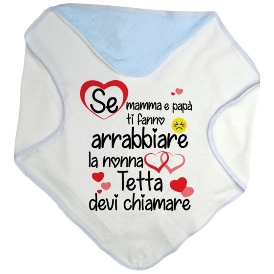 Accappatoio personalizzato con nome se mamma papà ti fanno arrabbiare il nonno devi chiamare Per i nonni