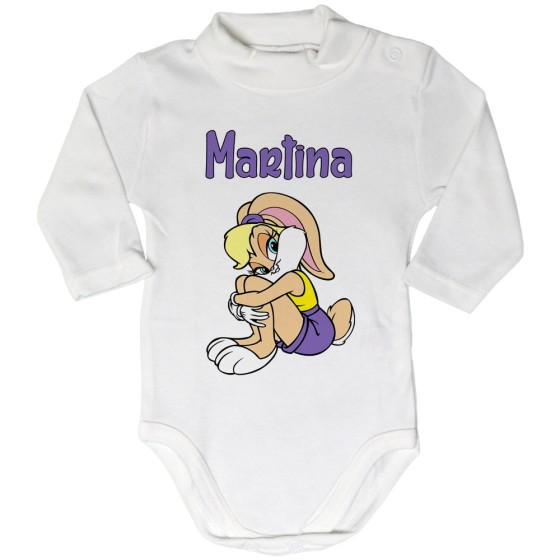 Body lupetto neonata personalizzato con nome baby lola bunny Cartoon