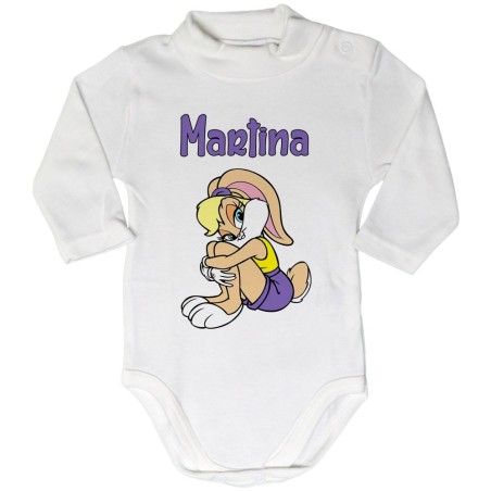 Body lupetto neonata personalizzato con nome baby lola bunny