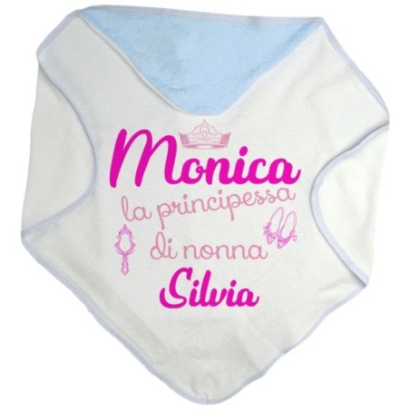 Accappatoio neonato personalizzato con nomi sono la principessa di nonno di nonna Per i nonni