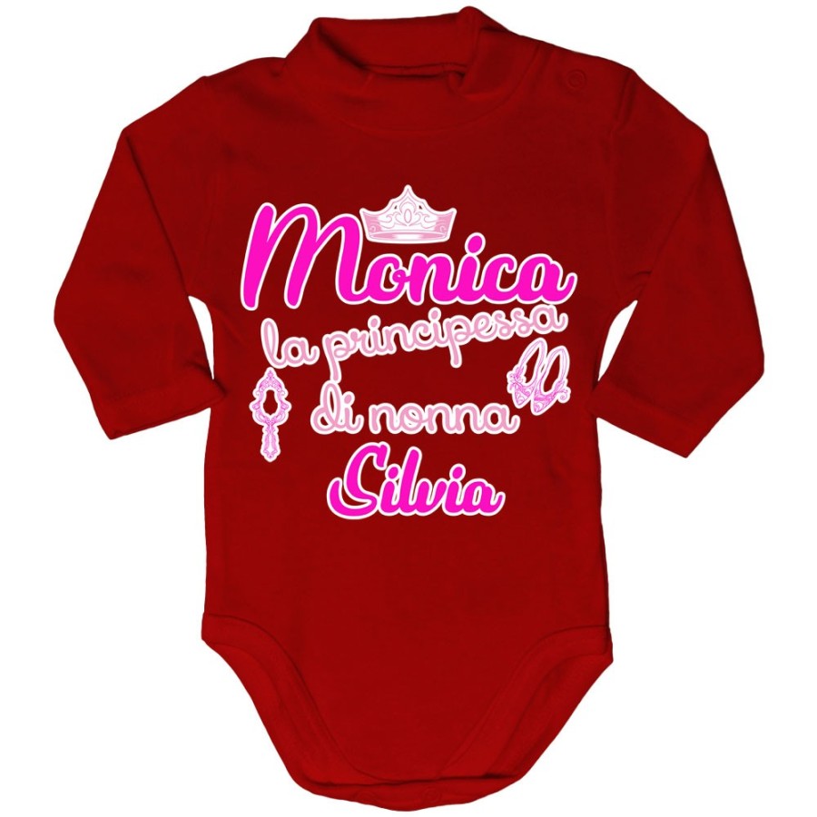 Body lupetto neonato personalizzato con nomi sono la principessa di nonno di nonna Per i nonni